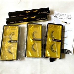Mirenesse lot of 5 faux silk lashes & lash bond liner new